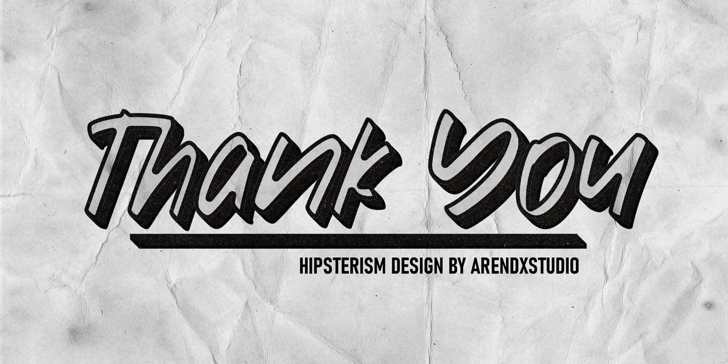 Beispiel einer Hipsterism Regular-Schriftart